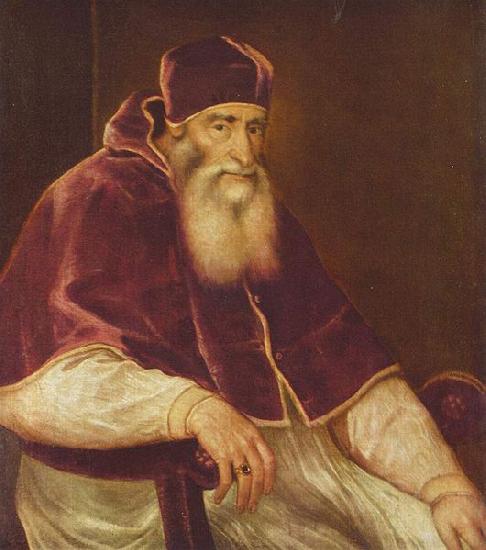 TIZIANO Vecellio Portrat des Papst Paul III. Farnese Sweden oil painting art